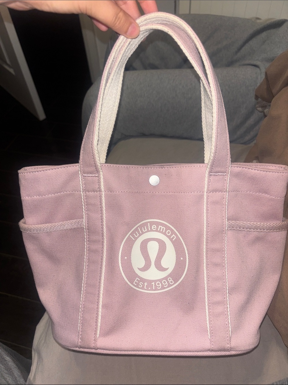 Lululemon daily multi pocket mini canvas tote